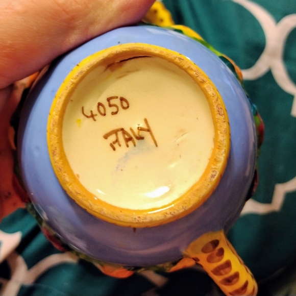 Vintage Bitossi Italy Terracotta Della Robbia Ewer & Cup - Picture 5 of 6